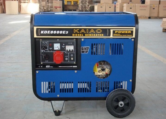 Üç Fazlı Açık Çerçeve 6.3kva Dizel Jeneratör Düşük Yakıt Tüketimi KDE6500X3