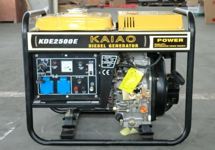 2KW Elektrikli Başlatılabilir Portatif Jeneratör, Açık Tip Dizel Jeneratör Model NO.KDE2500E