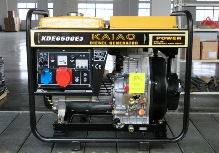 5.5kva Açık Kare Dizel Jeneratörler, 3 Fazlı Taşınabilir Dizel Jeneratör
