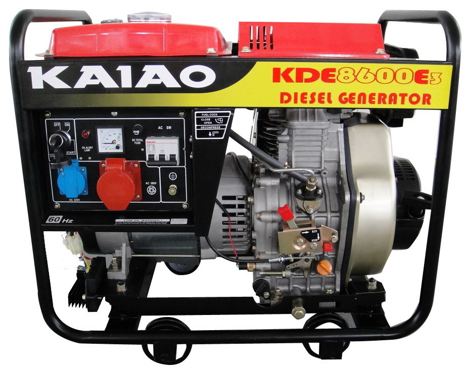 CE küçük dizel jeneratörler 3 fazlı 6.5kw dizel jeneratör seti 8600E3 Ev için